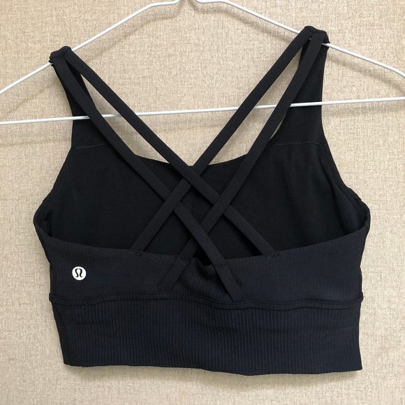 SOLD Energy Longline Bra Ribbed Luxtreme Black - Picture 6 of 11